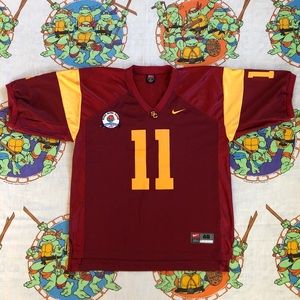 Vintage USC Trojans #11 Rose Bowl Game Nike Team Authentic NCAA Jersey Size 48